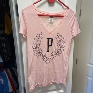 LIGHT PINK LACE TSHIRT